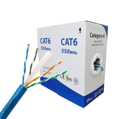 China LSZH Changbao Cat6 Cat6a or LSZH PVC/PVC Indoor Jacket 550MHz Lan Ethernet Network Cable 300m UTP Cable Cat6 for sale