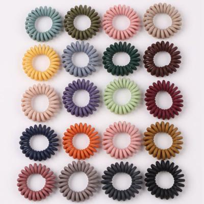 China Fashional Pretty Lady Wholesale High Quality Telephone Wiring Hair Band Spiral Hair Coils Elastic Hair Ties for Distributor and Retailer for sale