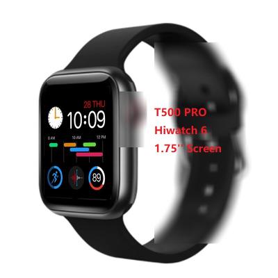 China New original smartwatch reloj t500 touch screen 2021 big pro iwo 1.75 inch 13 series 6 smartwatch t500 hiwatch 6 pro for sale