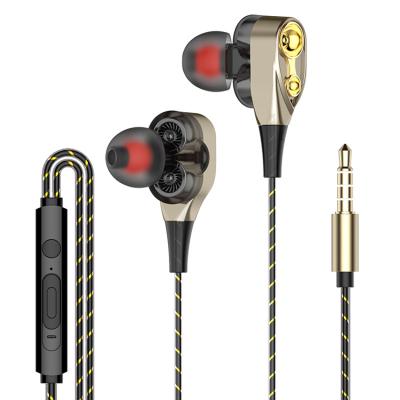 China factory wholesale In-ear compatible with all mobile phones 3.5mm interface with dual microphone speaker headset for sale