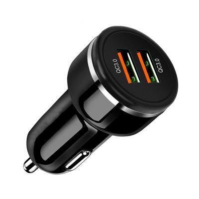 China QC3.0 36W Car Dual USB Charging New Product Zinc Alloy Dual Port Fast Charger Car QC3.0 Full Charger Protocol for sale