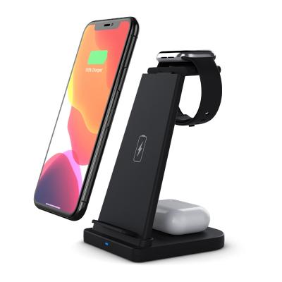 China Smart Watch New QC3.0 PD15W Quick Charge 3 in 1 Wireless Charging Dock for Phone Watch Headphone Wireless Charger for sale