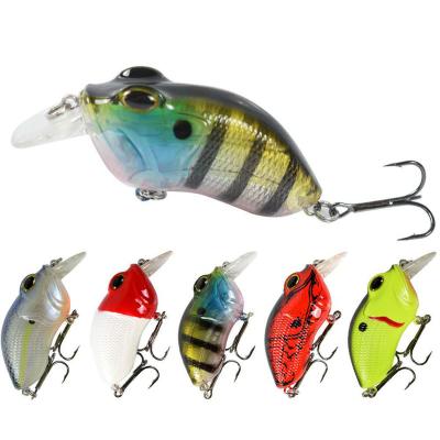 China ABS Plastic Sector 14g Bill Rolling Peche Crank 7cm Bait Fishing Lures With Hooks VMC PESCA for sale