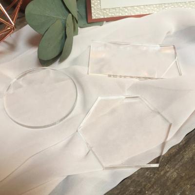 China Hot Sale Eco-Friendly White Round Acrylic Place Cards Wedding Place Names Wedding Signs Acrylic Escort Cards Wedding Gift for sale