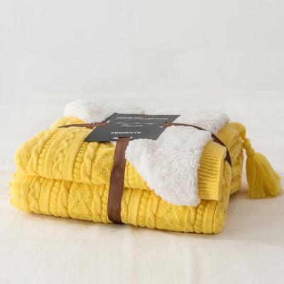 China Modern Sofa Home Decor Weighted Large Anti-Static Wool Throw Knit Blanket for sale