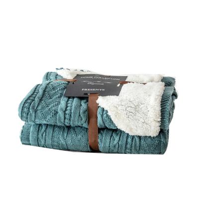 China Eco-Friendly 100% Acrylic Wool Blanket Hand - Woven Knitting Wool Sofa Throw Blanket for sale