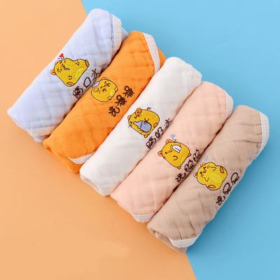 China Child Safe New Design Newborn Baby Towel Set Solid Color Baby Cotton Vintage Muslin Handkerchief Washcloth for sale