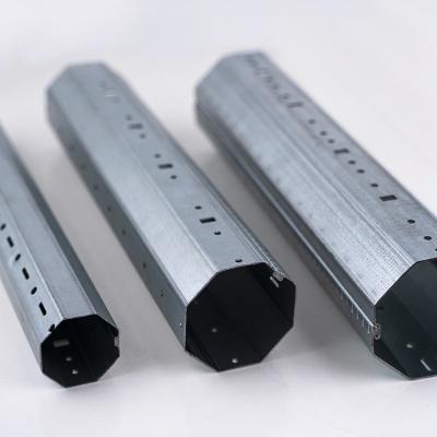 China Galvanized Carbon Steel Factory Price Size 60 Galvanized Steel Octagonal Tubular Shaft For Roller Shutter for sale