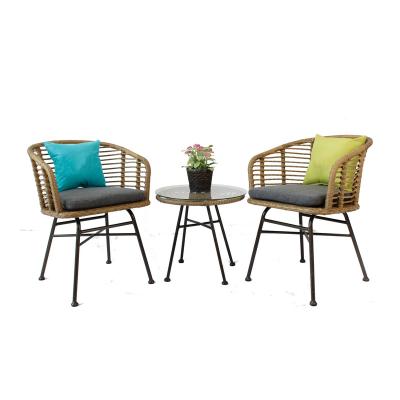 China Modern Wholesale Environmental Leisure Set Table And Chair Make With Outdoor Customized Rattan Style Rattan Chair for sale