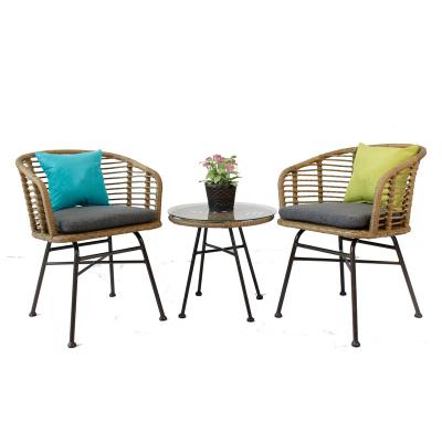 China Good Quality Modern Furniture Leisure Set Table And Chair Make With Outdoor Customized Rattan Style Rattan Chair for sale