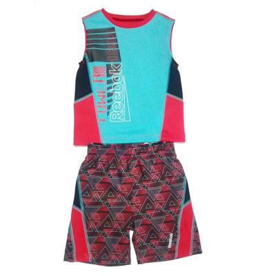 China 100% Polyester Super Quality Sleeveless Shirt Baby Kids Shorts Two Piece Set for sale