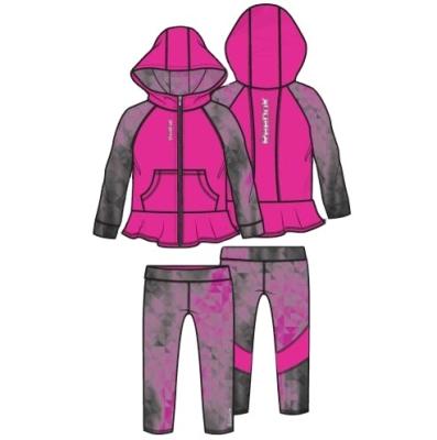 China 100%Polyester Interlock Girls' Casual Outwear & Pants Girl's Two Piece Sets for sale