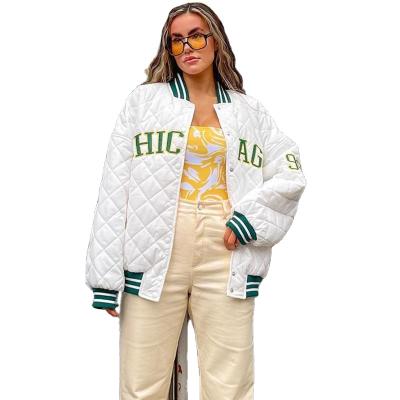 China Style Reversible Wholesale Retro Baseball Embroidery Letter Jacket Cotton Uniform Coat for sale