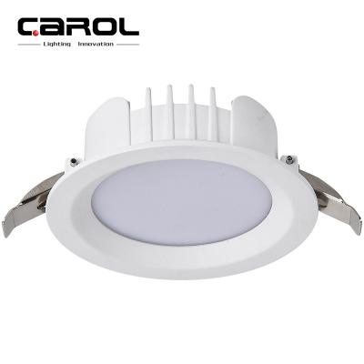 China Modern high quality aluminum round smd 3000k 4000k 6000k led cct double downlight for sale