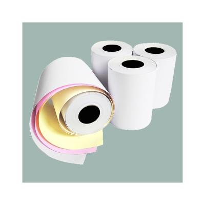 China Best Selling Hot Sale 76x70mm White Disc NCR Paper Dark Image 3 Layer NCR Paper Roll 76x70mm for sale