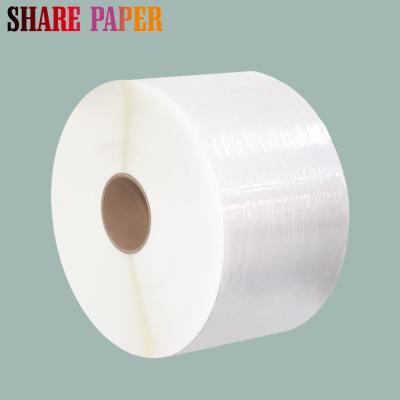 China 1080mmx1000m Semi-Gloss Label Paper Waterproof High Quality Self Adhesive Material In Jumbo Roll for sale