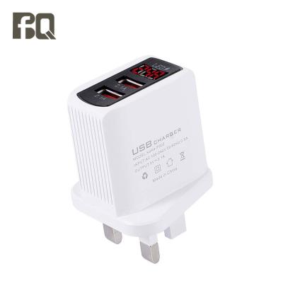 China Mobile Phone New Products Fast Power 5v 2.4a 12w Digital Display Charger Dual Port USB Travel Charger for sale