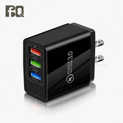 China Hot New Products Mobile Phone Usb Adapter Us/Eu/Uk Plug Multiple Quick Charger 5v 2.4a Smart Phone QC3.0 Charger for sale