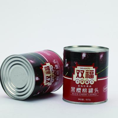 China Wholesale High Quality Canned SF-C820 Canned Fruit In Black Cherry Can Jar for sale