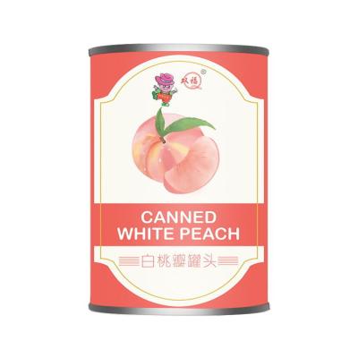 China China Factory Supply Canned Bulk Food SF-WP425 Normal Temperature Canned White Peach for sale