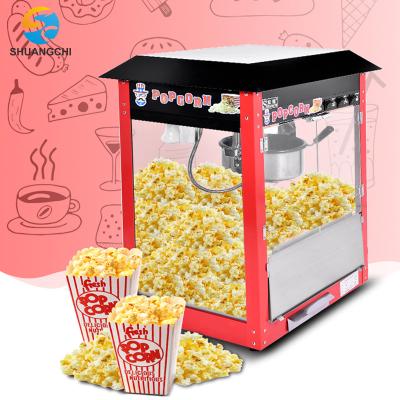 China CE Approval China Use Pop Corn Maker Industrial Mini Cinema Cinema Popcorn Machine With 1400W 110V-220V Black 8oz Popcorn for sale