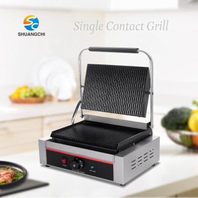 China High Quality Snake Food Stainless Steel Sandwich Panini Easily Cleaned Single Grill / Electric Touch Grill Sandwich for sale