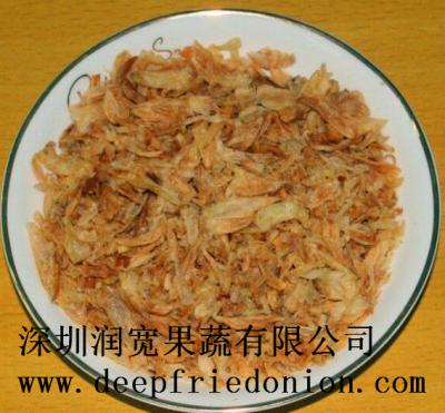 China Fremdmaterial-abwesende frittierte Zwiebel reiht keinen Zucker/Zusatz auf zu verkaufen