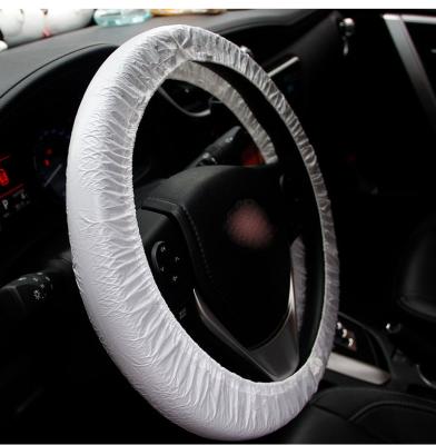 China Wholesale supplier LDPE transparent white clear plastic seat cover eco-friendly for cars disposable covers forcars steering wheel cover for sale