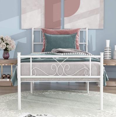 China Modern Single Bed Metal Frame Platform Bed For Kids And Adults S: 1900*1000MM D: 1900*1370MM Q: 2030*1524MM for sale