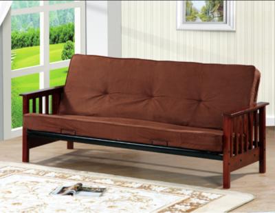 China Soft Bed Futon With Modern Metal Frame , Multifunctional Sofa Converts To Bed Black for sale