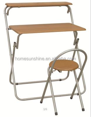 China Home Furniture Portable Metal Folding Table And Chair For Study for sale