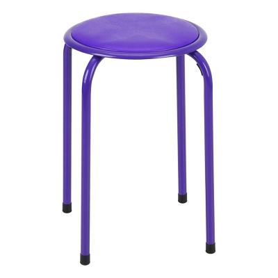 China Leisure Chair Assorted Colors Padded Soft Seat Bookcase And Restaurant Used Metal Stacking Stool for sale