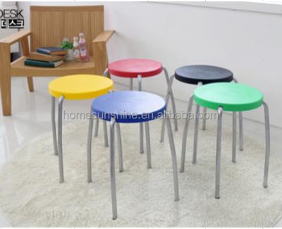 China stool home & Coloful Circular Ottoman Round Stack Stool Metal Stack Stool for Home and Garden for sale