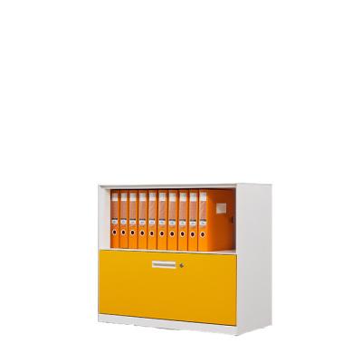 China Metal Adjustable Colorful Short Shelf Yellow Storage Cabinet (Height) Filing Cabinet For Bedroom for sale