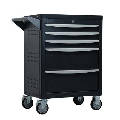 China Heavy Duty 5 Drawers Rolling Metal Tool Cabinet Trolley Cart for sale