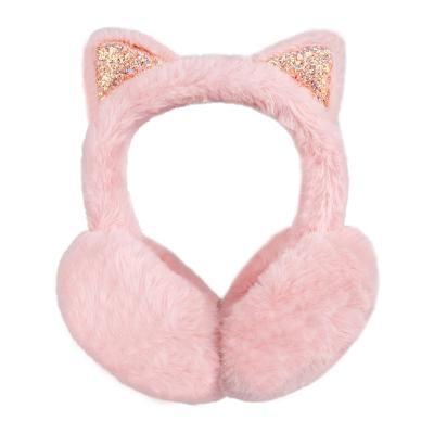 China Keep Warm Cute Warm Outdoor Shiny Earmuffs Ear Fur Headband Covers Winter Animal Ear Muffs for sale