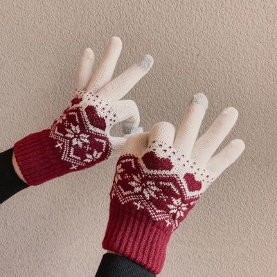 China Fast Shipping Classic Touch Screen Touchscreen Unisex Winter Knitted Warm Gloves for sale