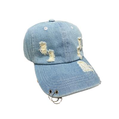 China JOINT Embroidered Iridescent Baseball Caps Trucker Hats Denim Sports Vacation Summer Girl Hip Hop Baseball Caps for sale