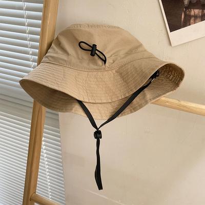 China Character Drawstring Fisherman Hat Breathable Bucket Adjustable Hat for sale