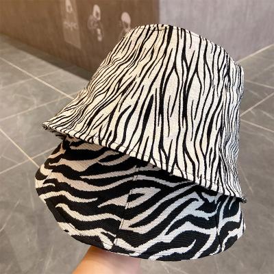 China Autumn Adjustable Zebra Stripes Fisherman Striped High Quality Bucket Hat Breathable Hat for sale