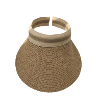 China Breathable Straw Hat Summer Beach Sun Protection UV Visor Hat for sale