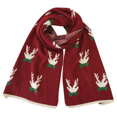 China Wholesale Plain Woolen Fabric Christmas Tree Pashmina Winter Shawl Thick Knitted Soft Cozy Warm Scarf Long for sale