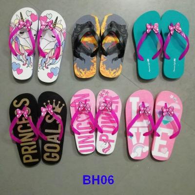 China Anti-Smell Stock Spell Shoes Flip Flops Child Sandal Custom Wholesale OEM Print Logo for sale