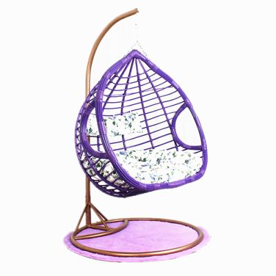 China Super Comfortable Rattan Swing Double Seats Patio Leisure Hanging Egg Chair with Cozy Cushion and Pillow Garden Furniture for Fun for sale