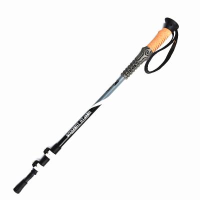 China Lightweight Flip Lock Hiking Sticks Telescopic AdjustableTrekking Poles with Lightweight 3 Nylon Straps and Cork Grip Sections for sale