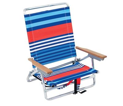 China Lightweight Aluminum Frame Folding Beach Chair for sale