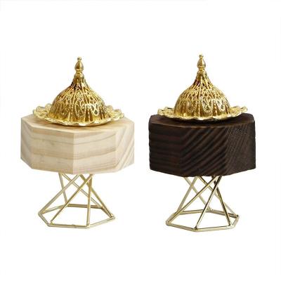 China Eid Ramadan Gold Metal Mubkhara Incense Incense Censer Diffuser Arabic Charcoal Burner Burner Holders For Home Decor for sale