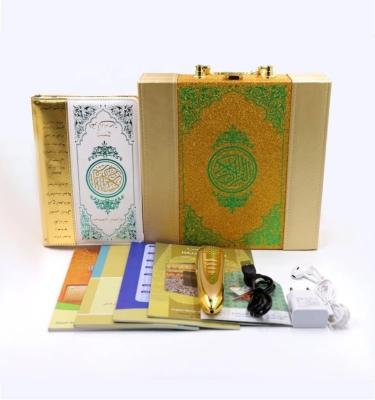 China Muslim Gift Best Selling Luxury Gold Alquran Pen Word By Reader Gift Box Islamic Holy Quran Word Reading & Speaking M10 for sale