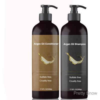 China Color-Protection OEM Private Label Sulfate Argan Free Oil Natural Shampoo and Hair Conditioner Hair Care Set for sale