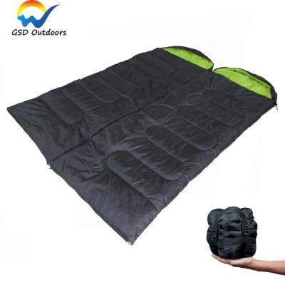 China Foldable And Easy Carry Envelope Sleeping Bag For Camping Waterproof Sleeping Bag Enclosed Compact 3 Season Double Sleeping Bag for sale